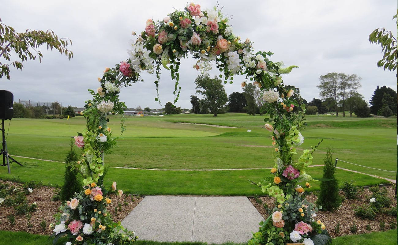 Beautiful floral wedding arch