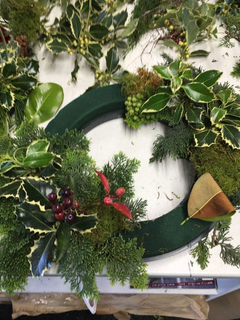 Beautiful Christmas Wreath for the Kim Chan Events Christmas Popup Store